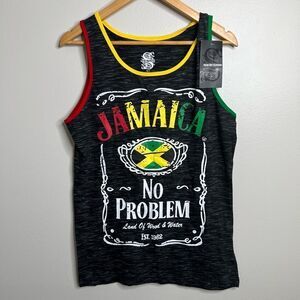 Show Off Clothing Jamaica No Problem Rasta Men’s Tank Top S Multicolor